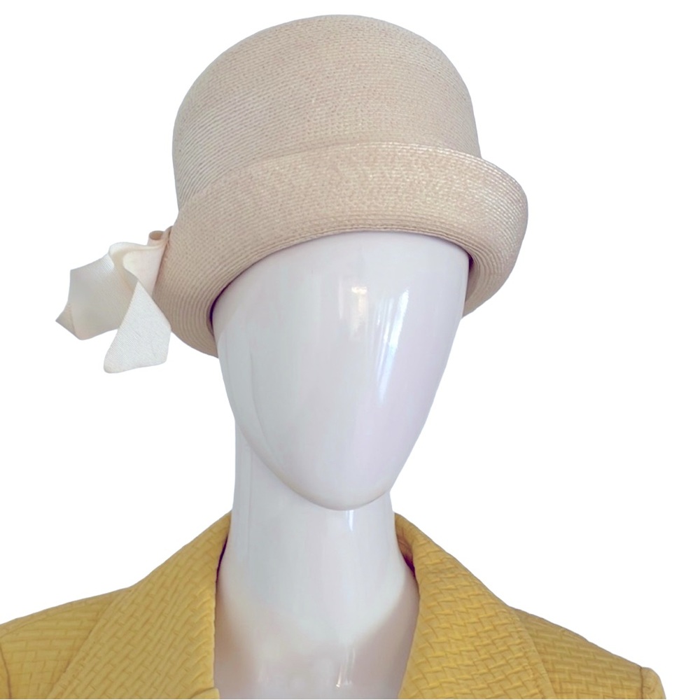 MR. JOHN JR. Vintage women’s off-white straw hat